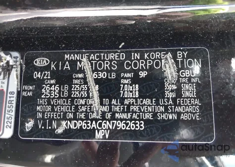 2022 Kia Sportage Nightfall Edition z USA, uszkodzony, nr VIN KNDP63AC6N7962633